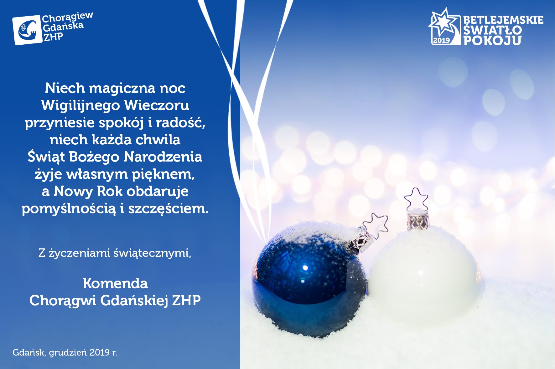 Życzenia świąteczne od Komendy Chorągwi Gdańskiej